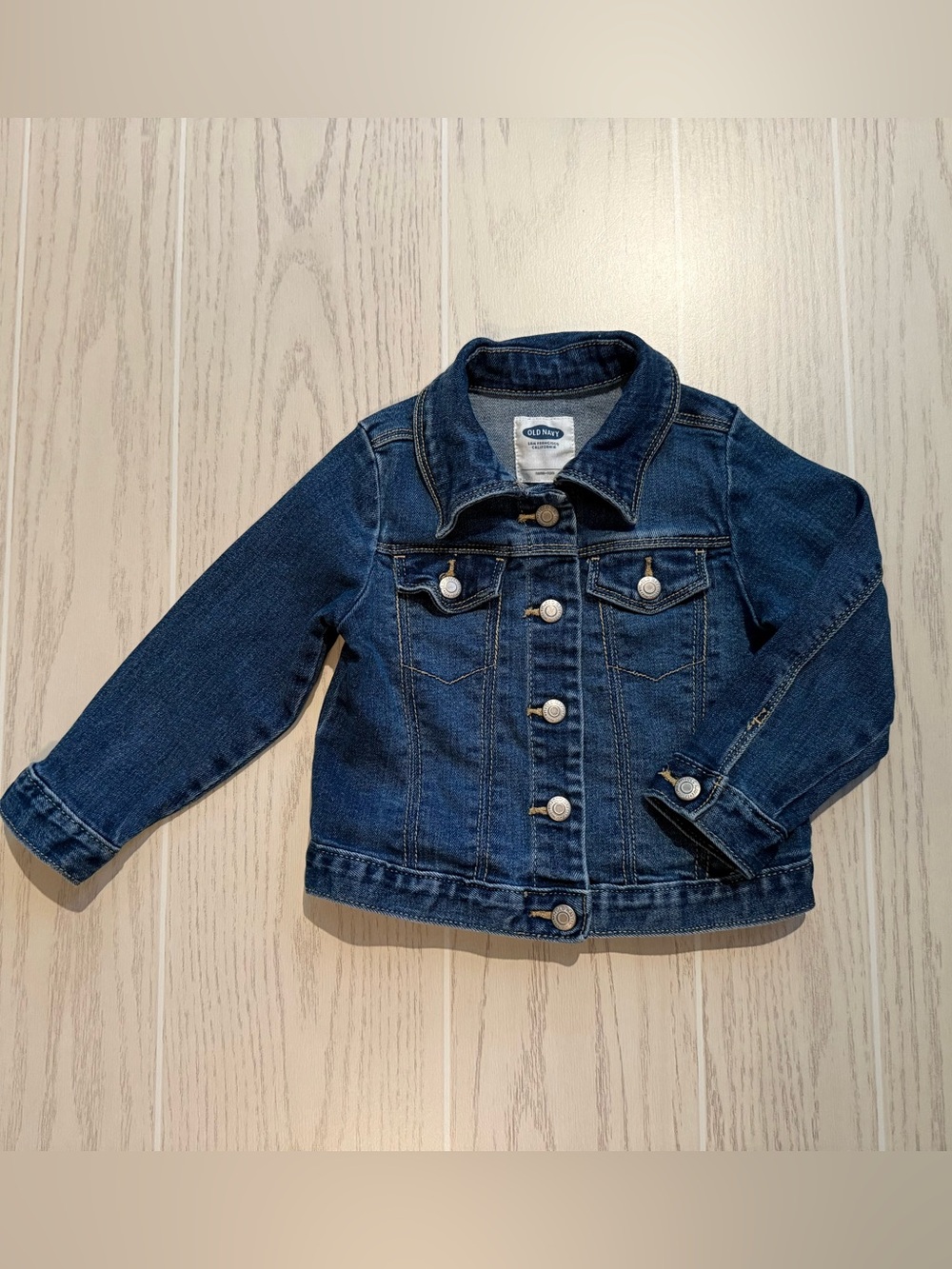 Old Navy Toddler Girls 18-24M Blue Denim Jean Jacket Stretch Casual